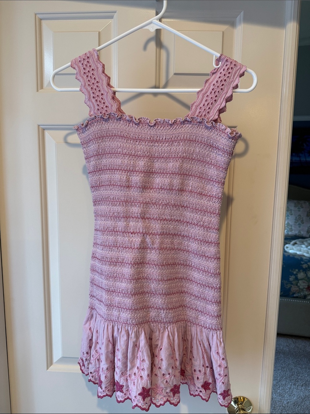 LoveShackFancy Jax Mini Dress - Lavender Fields